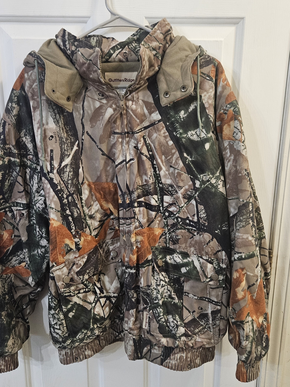 Outfitters Ridge Fusion 3d Men's Coat Removable Hood Camp Hunting Jacket Large